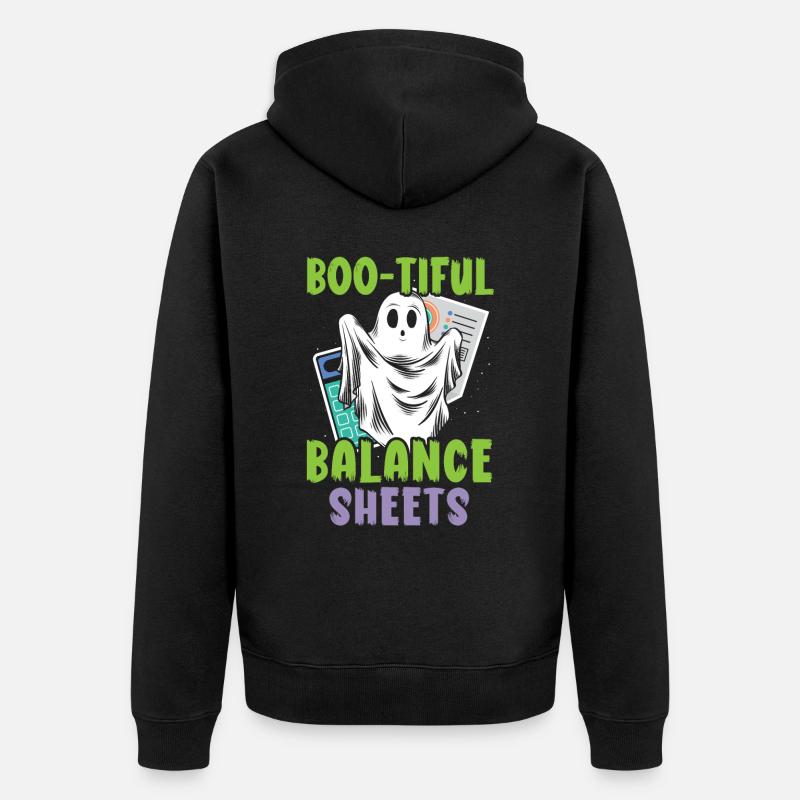 Boo-tiful Bilans Comptable Halloween - Veste à capuche bio Premium Unisexe - noir