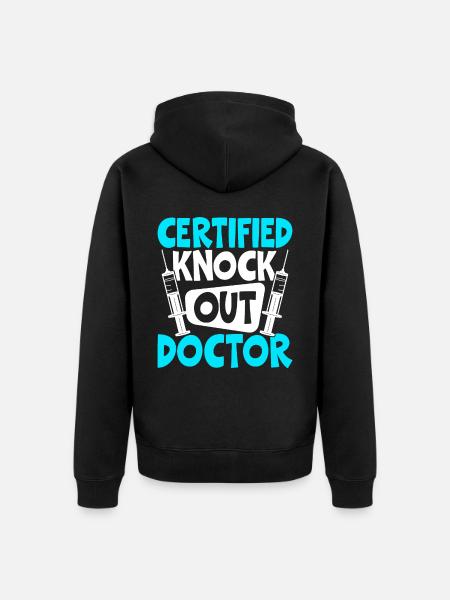 Funny Anesthesiologist Anesthesiology - Unisex Premium Organic Zip Hoodie - black