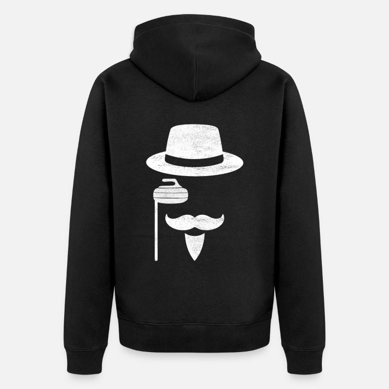 Joueurs de curling - Veste à capuche bio Premium Unisexe - noir