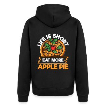 Tarte aux pommes Dessert Food Lover Foodie American Baker - Veste à capuche bio Premium Unisexe - noir - Dos - Nico (187cm)