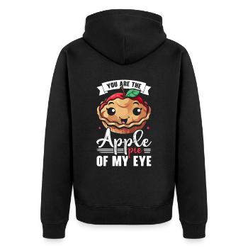 Apple Pie Dessert Food Lover Foodie American Baker - Unisex Premium Organic Zip Hoodie - black - Back - Nico (187cm)