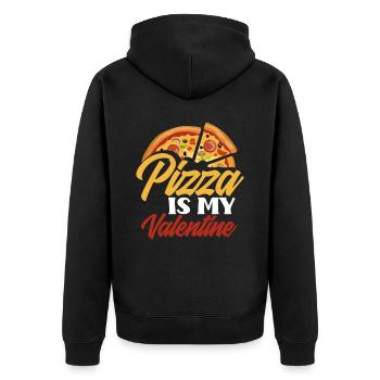 Pizza Saint-Valentin - Veste à capuche bio Premium Unisexe - noir - Dos - Nico (187cm)