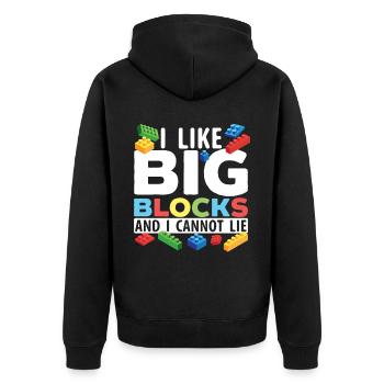 Master Builder Briques Blocs Jouer Jouets - Veste à capuche bio Premium Unisexe - noir - Dos - Nico (187cm)