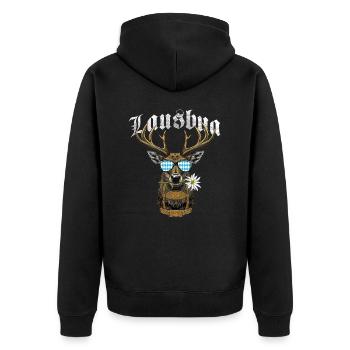 Lausbua T-shirt Chemise traditionnelle homme Chemise traditionnelle - Veste à capuche bio Premium Unisexe - noir - Dos - Nico (187cm)