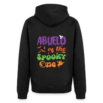 Abuelo Of The Spooky One Halloween 1st Birthday - Unisex Premium Bio Zip Hoodie - Schwarz - Hinten - Nico (187cm)