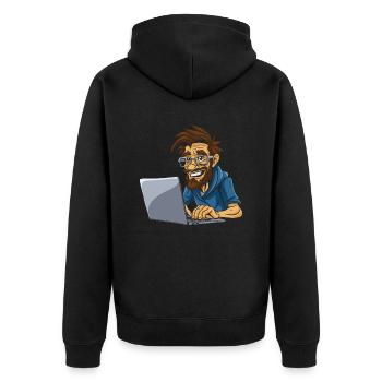 Analyste de données en science des données - Veste à capuche bio Premium Unisexe - noir - Dos - Nico (187cm)