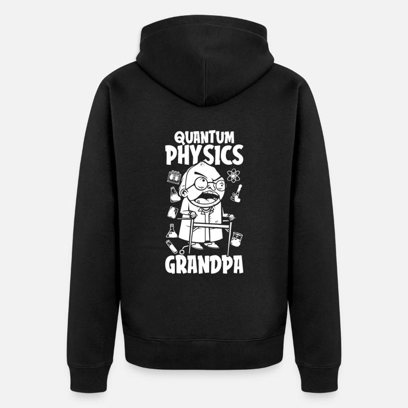 Physique Physicien Papi Physique quantique - Veste à capuche bio Premium Unisexe - noir
