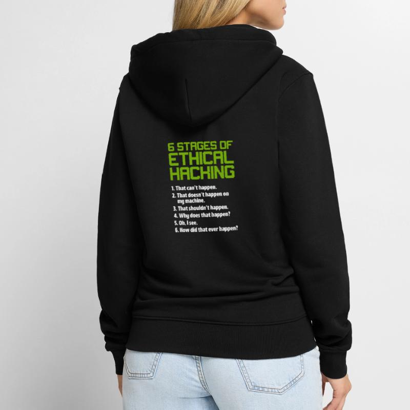 Hacker Coder Computer Hacking Gift Unisex Premium Organic Zip Hoodie