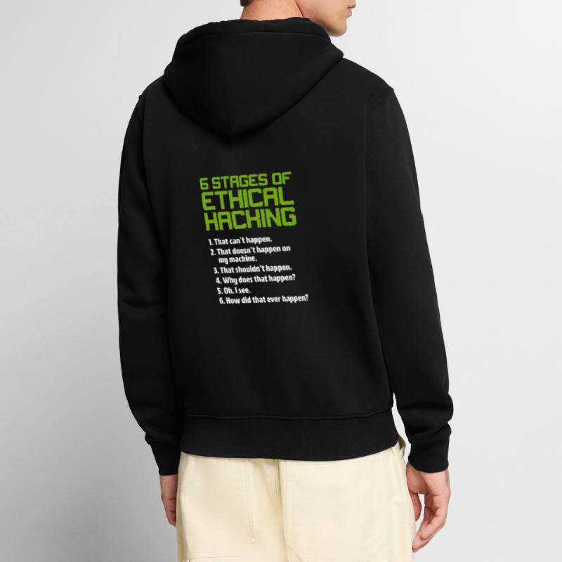 Hacker Coder Computer Hacking Gift Unisex Premium Organic Zip Hoodie