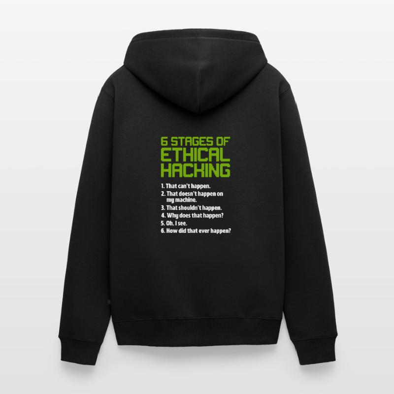 Hacker Coder Computer Hacking Gift Unisex Premium Organic Zip Hoodie