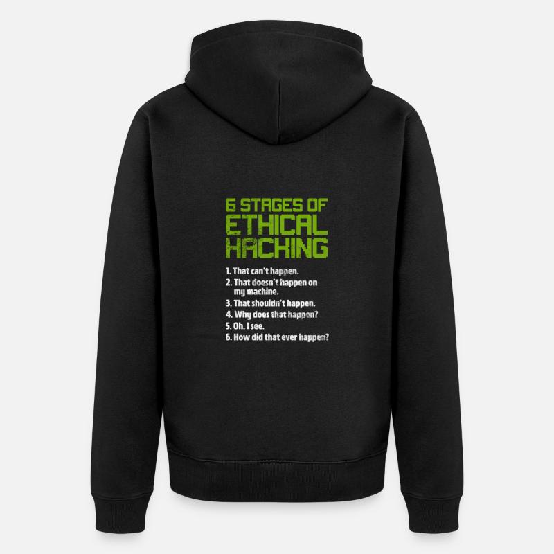 Hacker - Veste à capuche bio Premium Unisexe - noir