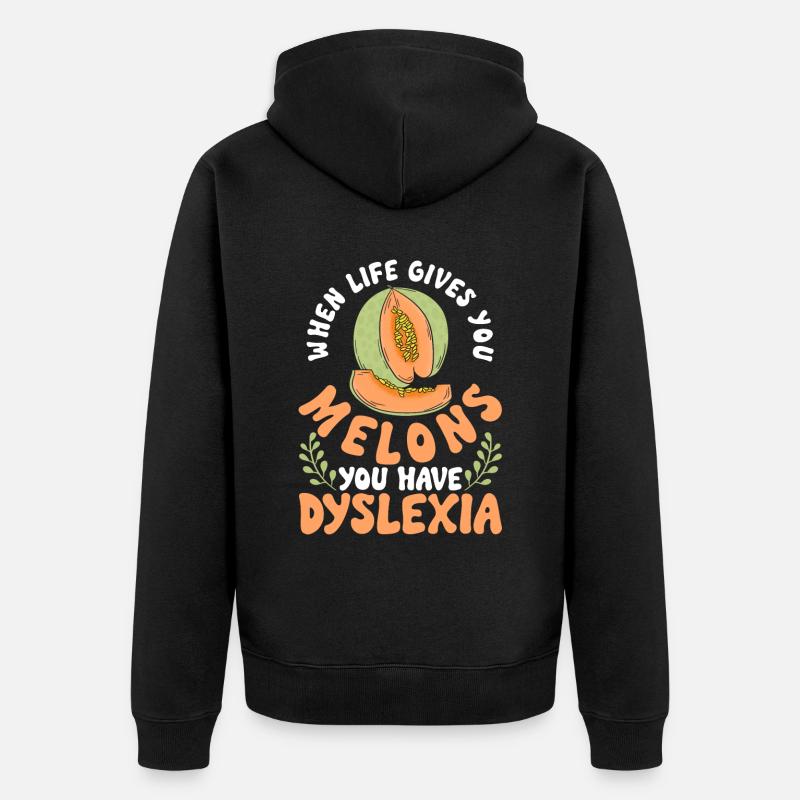 Dyslexie dyslexique - Veste à capuche bio Premium Unisexe - noir