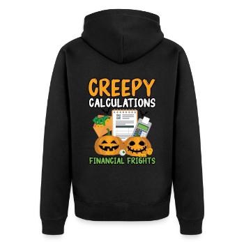 Calculs effrayants Craintes financières Halloween - Veste à capuche bio Premium Unisexe - noir - Dos - Nico (187cm)