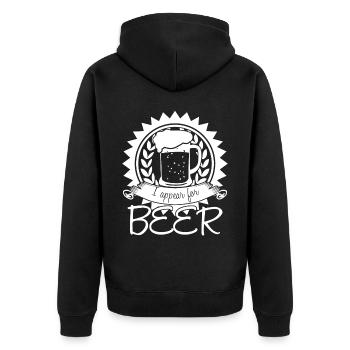 Bière Brasseurs de bière Buvez de la bière Buveurs de bière - Veste à capuche bio Premium Unisexe - noir - Dos - Nico (187cm)