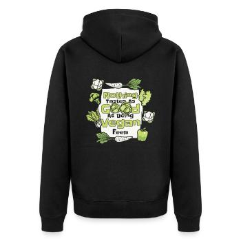 Rien n’a aussi bon goût qu’être végétalien se sent végétalien - Veste à capuche bio Premium Unisexe - noir - Dos - Nico (187cm)