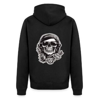 Totenkopf Totenschädel crânes crânes - Veste à capuche bio Premium Unisexe - noir - Dos - Nico (187cm)