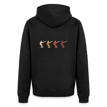 Kite Surfing Retro - Unisex Premium Organic Zip Hoodie - black - Back - Nico (187cm)