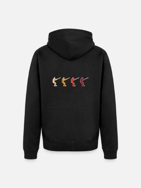 Kite Surfing Retro - Unisex Premium Organic Zip Hoodie - black