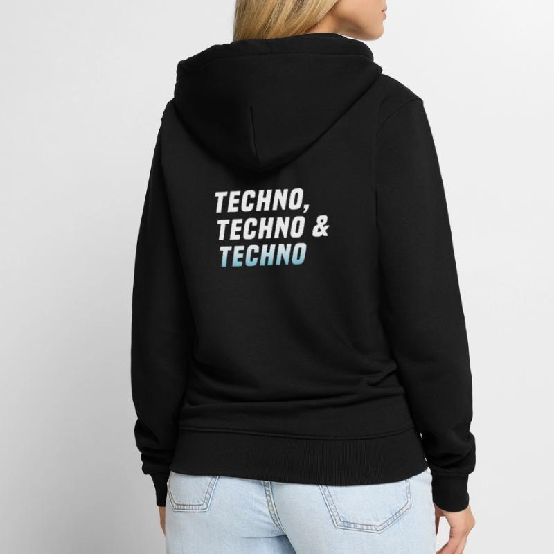 Techno Techno Techno Unisex Premium Organic Zip Hoodie