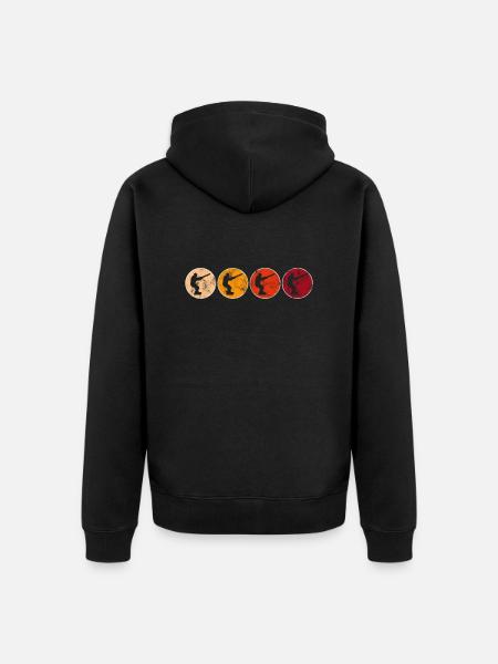 Kite Surfing Retro - Unisex Premium Organic Zip Hoodie - black