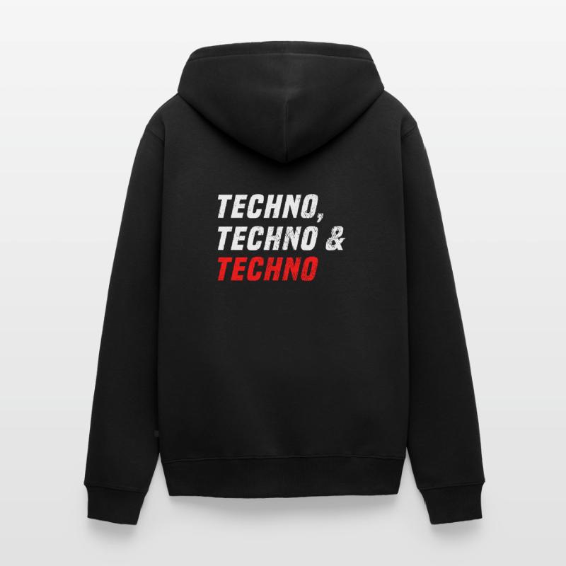 Techno Techno Techno Unisex Premium Organic Zip Hoodie