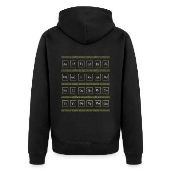 Greek alphabet Greece - Unisex Premium Organic Zip Hoodie - black - Back - Nico (187cm)