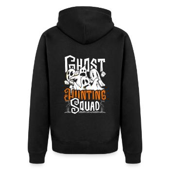 Geisterjagd Ghost Hunting Squad - Unisex Premium Organic Zip Hoodie - black - Back - Nico (187cm)