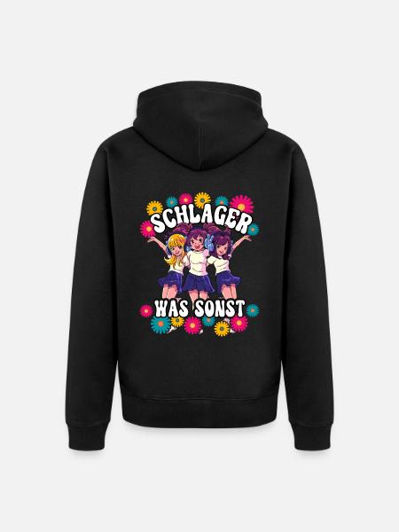 Schlager - Unisex Premium Bio Zip Hoodie - Schwarz