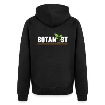 Botaniker Gartenpflanzengärtner Botanik Gartenarbeit - Unisex Premium Bio Zip Hoodie - Schwarz - Hinten - Nico (187cm)