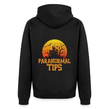 Haunted Flips Paranormal Tips Agent immobilier H - Veste à capuche bio Premium Unisexe - noir - Dos - Nico (187cm)