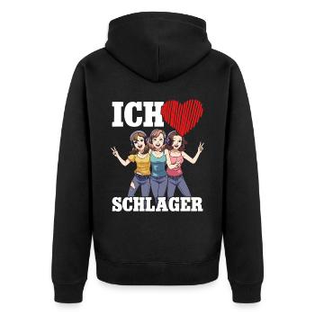 J’adore Schlager - Veste à capuche bio Premium Unisexe - noir - Dos - Nico (187cm)