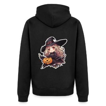 Sorcière d’Halloween - Veste à capuche bio Premium Unisexe - noir - Dos - Nico (187cm)
