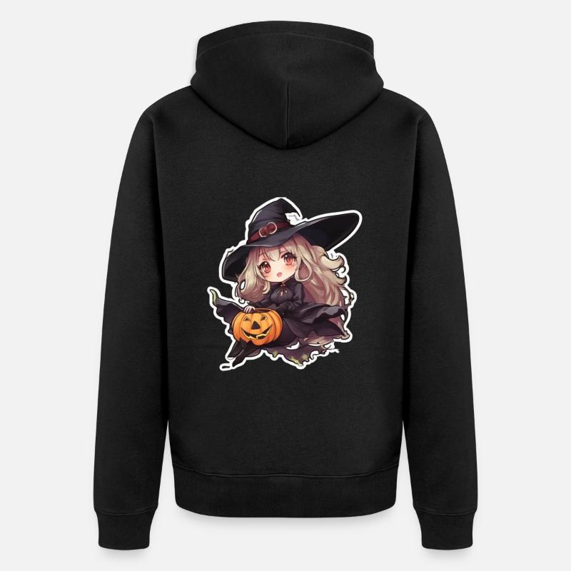 Sorcière d’Halloween - Veste à capuche bio Premium Unisexe - noir