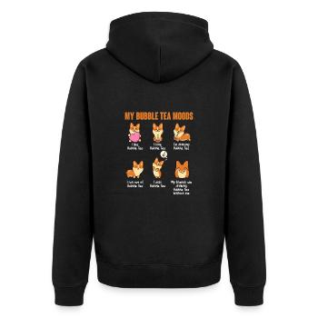 Thé à bulles - Veste à capuche bio Premium Unisexe - noir - Dos - Nico (187cm)