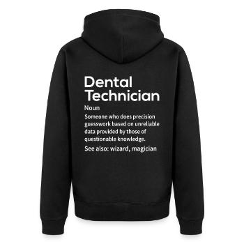 Drôles de prothésistes dentaires - Veste à capuche bio Premium Unisexe - noir - Dos - Nico (187cm)