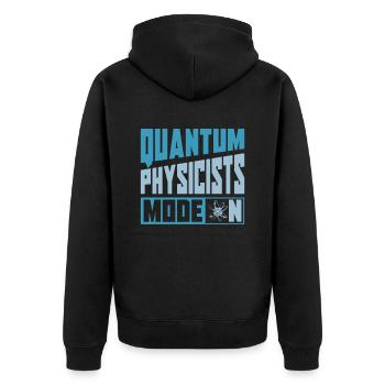 Mode physicien physique sur la physique quantique - Veste à capuche bio Premium Unisexe - noir - Dos - Nico (187cm)