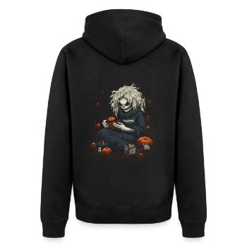 Zombies artisanaux effrayants pour Halloween - Veste à capuche bio Premium Unisexe - noir - Dos - Nico (187cm)