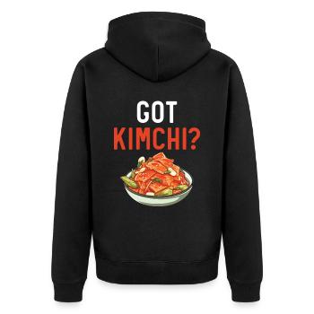 Kimchi Lover Korean Cuisine Spicy Food South Korea - Unisex Premium Organic Zip Hoodie - black - Back - Nico (187cm)