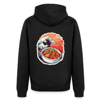 Kimchi Lover Korean Cuisine Spicy Food South Korea - Unisex Premium Organic Zip Hoodie - black - Back - Nico (187cm)