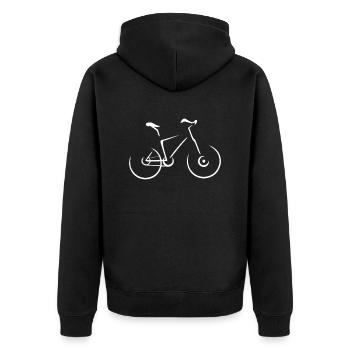 Silhouette de vélo de route - Veste à capuche bio Premium Unisexe - noir - Dos - Nico (187cm)