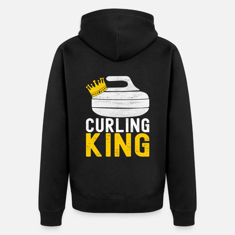 Joueurs de curling - Veste à capuche bio Premium Unisexe - noir