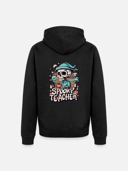Lehrer Halloween - Unisex Premium Bio Zip Hoodie - Schwarz