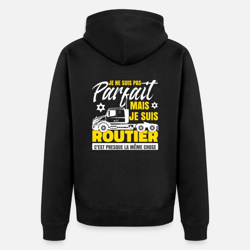 Papa Routier - Veste à capuche bio Premium Unisexe - noir