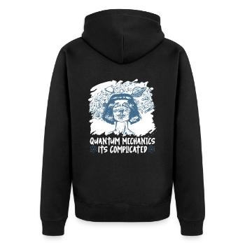 Physics Physicists complicate quantum physics - Unisex Premium Organic Zip Hoodie - black - Back - Nico (187cm)