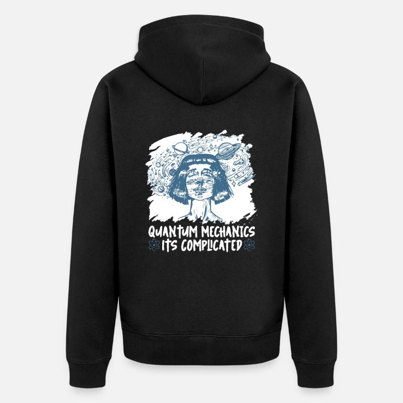 Physik Phyiker Kompliziert Quantenphysik - Unisex Premium Bio Zip Hoodie - Schwarz