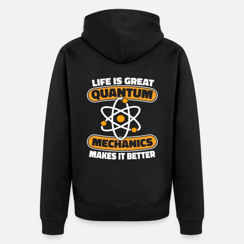 Physik Phyiker Cool Quantenphysik - Unisex Premium Bio Zip Hoodie - Schwarz
