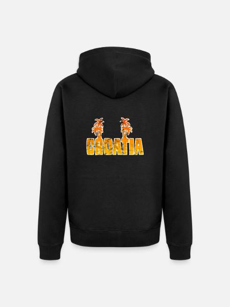 Croatia Holidays - Unisex Premium Organic Zip Hoodie - black
