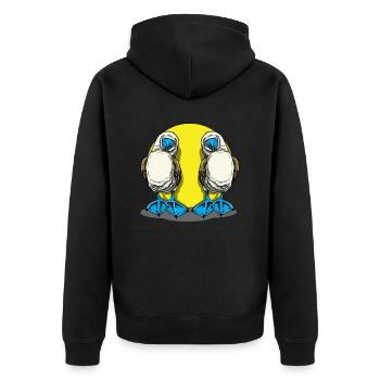 Galapagos Blue-footed Couple - Unisex Premium Organic Zip Hoodie - black - Back - Nico (187cm)