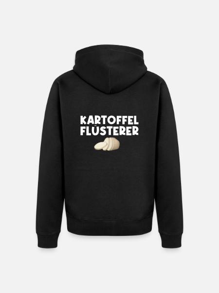 Kartoffel Flüsterer - Unisex Premium Bio Zip Hoodie - Schwarz