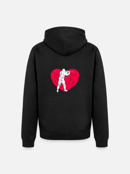Soldier - Unisex Premium Organic Zip Hoodie - black
